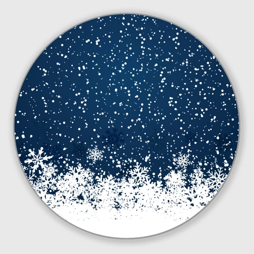 Круглый коврик для мышки Snow