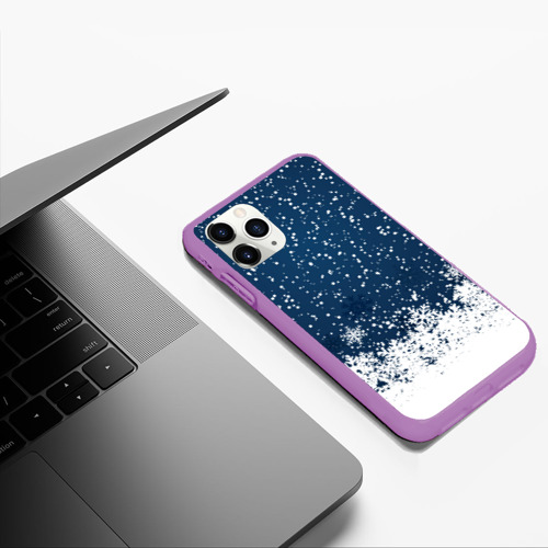 Чехол для iPhone 11 Pro Max матовый Snow, цвет фиолетовый - фото 5