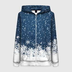 Женская толстовка 3D на молнии Snow