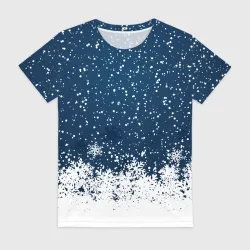 Женская футболка 3D Snow