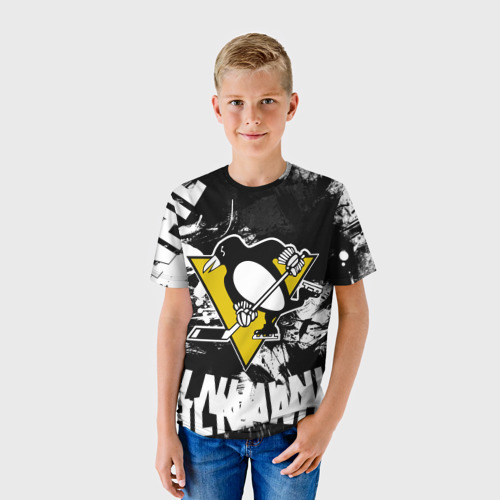 Детская футболка 3D Питтсбург Пингвинз Pittsburgh Penguins, цвет 3D печать - фото 3