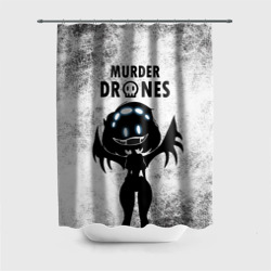 Штора 3D для ванной Murder Drones