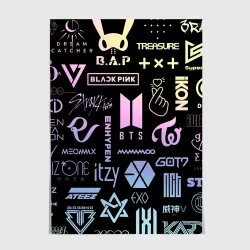 Постер K-pop лого исполнителей