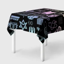Скатерть 3D K-pop лого исполнителей