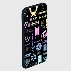 Чехол для iPhone XS Max матовый K-pop лого исполнителей - фото 2