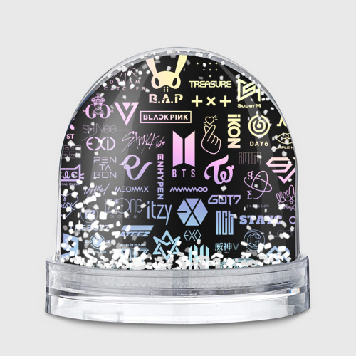 Игрушка Снежный шар K-pop лого исполнителей