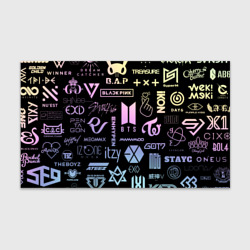 K-pop лого исполнителей – Бумага для упаковки с принтом купить