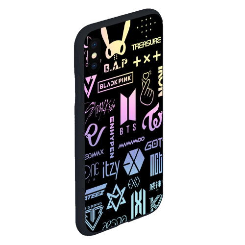 Чехол для iPhone XS Max матовый K-pop лого исполнителей - фото 3