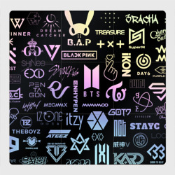 Магнитный плакат 3Х3 K-pop лого исполнителей