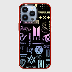 Чехол для iPhone 13 Pro K-pop лого исполнителей