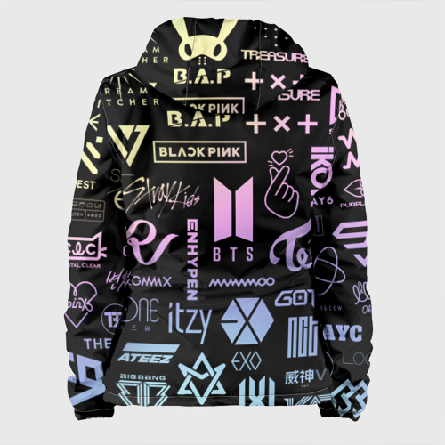 Женская куртка 3D K-pop лого исполнителей, цвет черный - фото 2