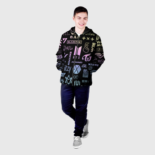 Мужская куртка 3D K-pop лого исполнителей, цвет 3D печать - фото 3
