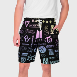 Мужские шорты 3D K-pop лого исполнителей