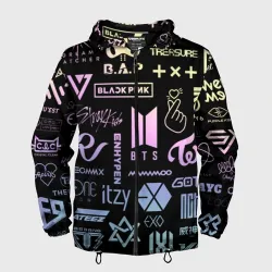 Мужская ветровка 3D K-pop лого исполнителей