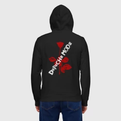 Мужская толстовка на молнии хлопок Depeche Mode красная роза - фото 2