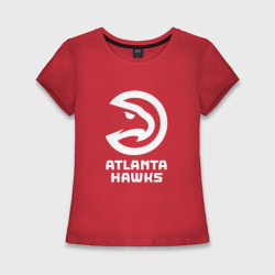 Женская футболка хлопок Slim Атланта Хокс, Atlanta Hawks