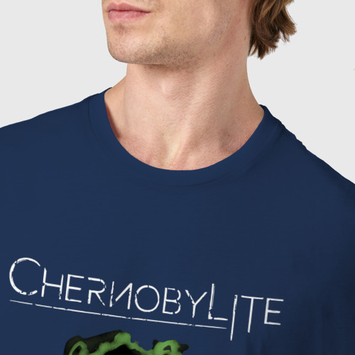 Мужская футболка хлопок АЭС/катастрофа, цвет темно-синий - фото 6