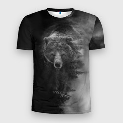 Мужская футболка 3D Slim Evil bear