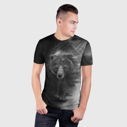 Мужская футболка 3D Slim Evil bear - фото 2