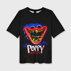Женская футболка oversize 3D Poppy Playtime, Хагги Вагги Поппи плейтайм