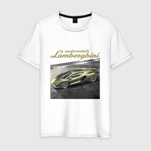 Мужская футболка хлопок Lamborghini Motorsport - sketch