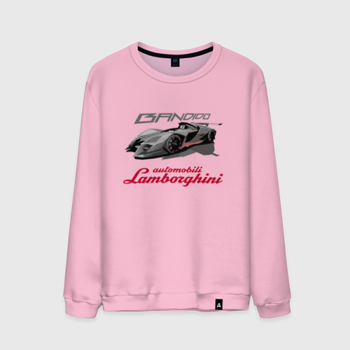 Мужской свитшот хлопок Lamborghini Bandido concept, цвет светло-розовый