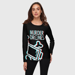 Женский лонгслив 3D Murder Drones Дроны убийцы - фото 2