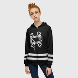 Женская толстовка 3D на молнии Murder Drones кофта Узи - фото 2