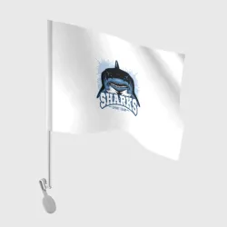 Флаг для автомобиля Акула Sharks