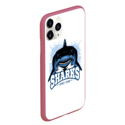 Чехол для iPhone 11 Pro Max матовый Акула Sharks - фото 2