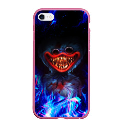 Чехол для iPhone 6/6S матовый Poppy Playtime neon fire Поппи в огне