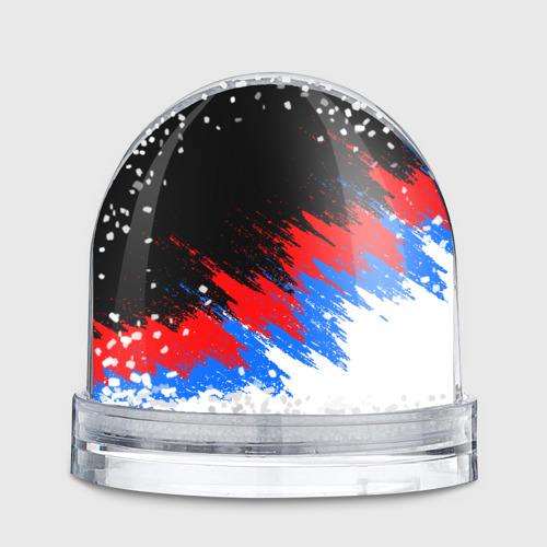 Игрушка Снежный шар Россия, брызги красок, триколор - фото 2