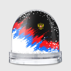 Игрушка Снежный шар Россия, брызги красок, триколор