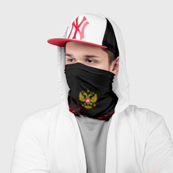 Бандана-труба 3D Россия, брызги красок, триколор с гербом - фото 2