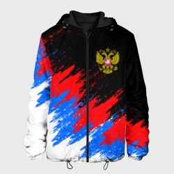 Россия, брызги красок, триколор – Мужская куртка 3D с принтом купить со скидкой в -10%