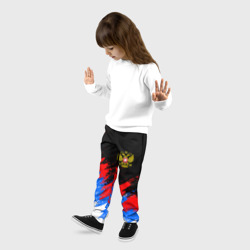 Детские брюки 3D Россия, брызги красок, триколор - фото 2