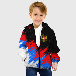 Детская куртка 3D РОССИЯ, БРЫЗГИ КРАСОК, ТРИКОЛОР  - фото 2
