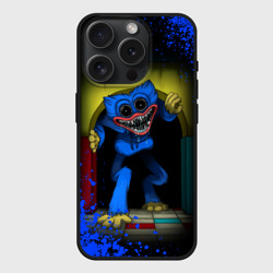 Чехол силиконовый для Apple iPhone 15 Pro матовый Poppy Playtime, давай поиграем, брызги красок