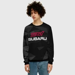 Мужской свитшот 3D Subaru STI, Субару - фото 2