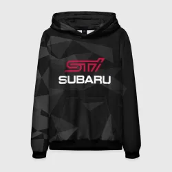 Мужская толстовка 3D Subaru STI, Субару