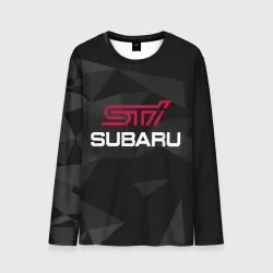 Мужской лонгслив 3D Subaru STI, Субару