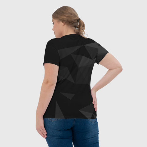 Женская футболка 3D с принтом SUBARU STI, СУБАРУ, вид сзади #2