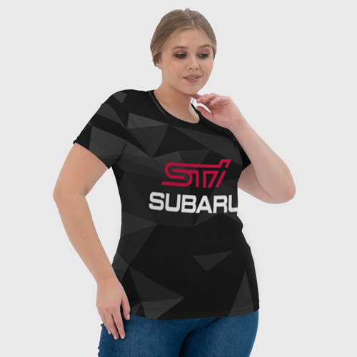 Женская футболка 3D с принтом SUBARU STI, СУБАРУ, фото #4