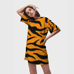 Платье-футболка 3D Тигриные полосы, Символ 2022 года - фото 2