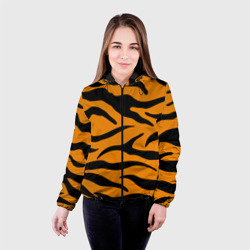 Женская куртка 3D Тигриные полосы, Символ 2022 года - фото 2