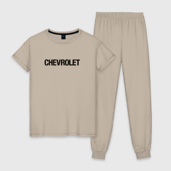 Женская пижама хлопок Chevrolet logo emblem