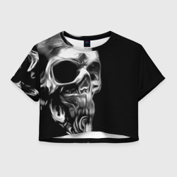 Женская футболка Crop-top 3D Vanguard skull 2022