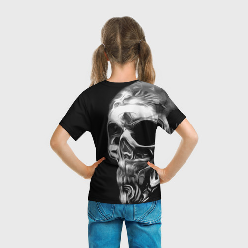 Детская футболка 3D с принтом Vanguard skull 2022, вид сзади #2