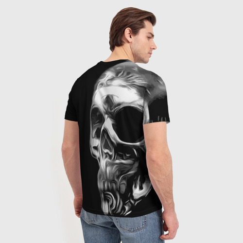 Мужская футболка 3D с принтом Vanguard skull 2022, вид сзади #2