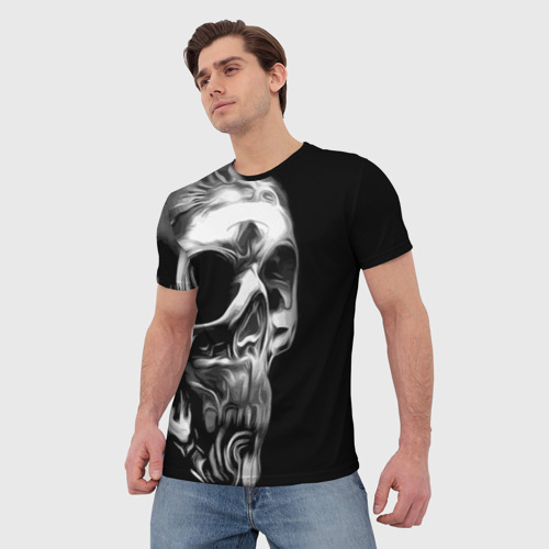 Мужская футболка 3D с принтом Vanguard skull 2022, фото на моделе #1